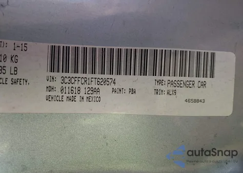 2015 Fiat 500 Lounge из США, поврежденный, VIN 3C3CFFCR1FT620574